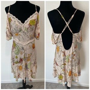 Anthropologie Dainty Floral Print Dress Size Medium
